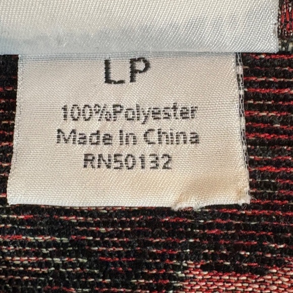 Bon Worth Tapestry Full Zip Black/Red Paisley Jacket; Size LP - Picture 6 of 8